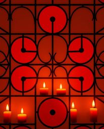 A captivating image showcasing a minimalist geometric pattern of circles and lines, reminiscent of the Bauhaus style.  Illumi