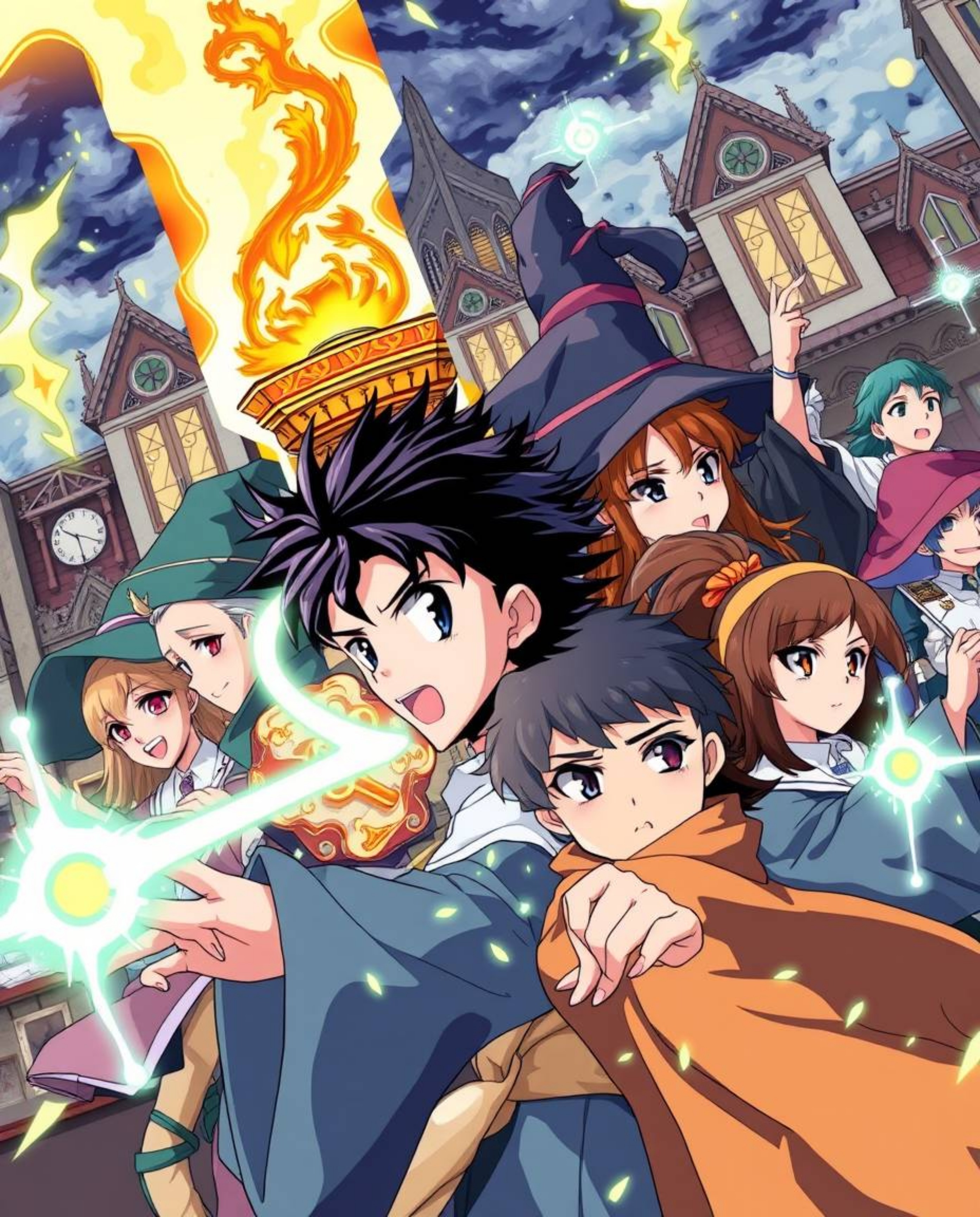 Explore a captivating magical school brimming with young wizards in this distinct Isekai anime style. Experience expressive c
