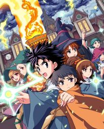 Explore a captivating magical school brimming with young wizards in this distinct Isekai anime style. Experience expressive c