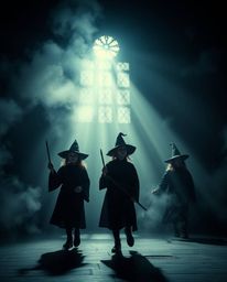Explore a magical school brimming with young wizards, bathed in moody volumetric lighting. Witness strong stylistic choices, 