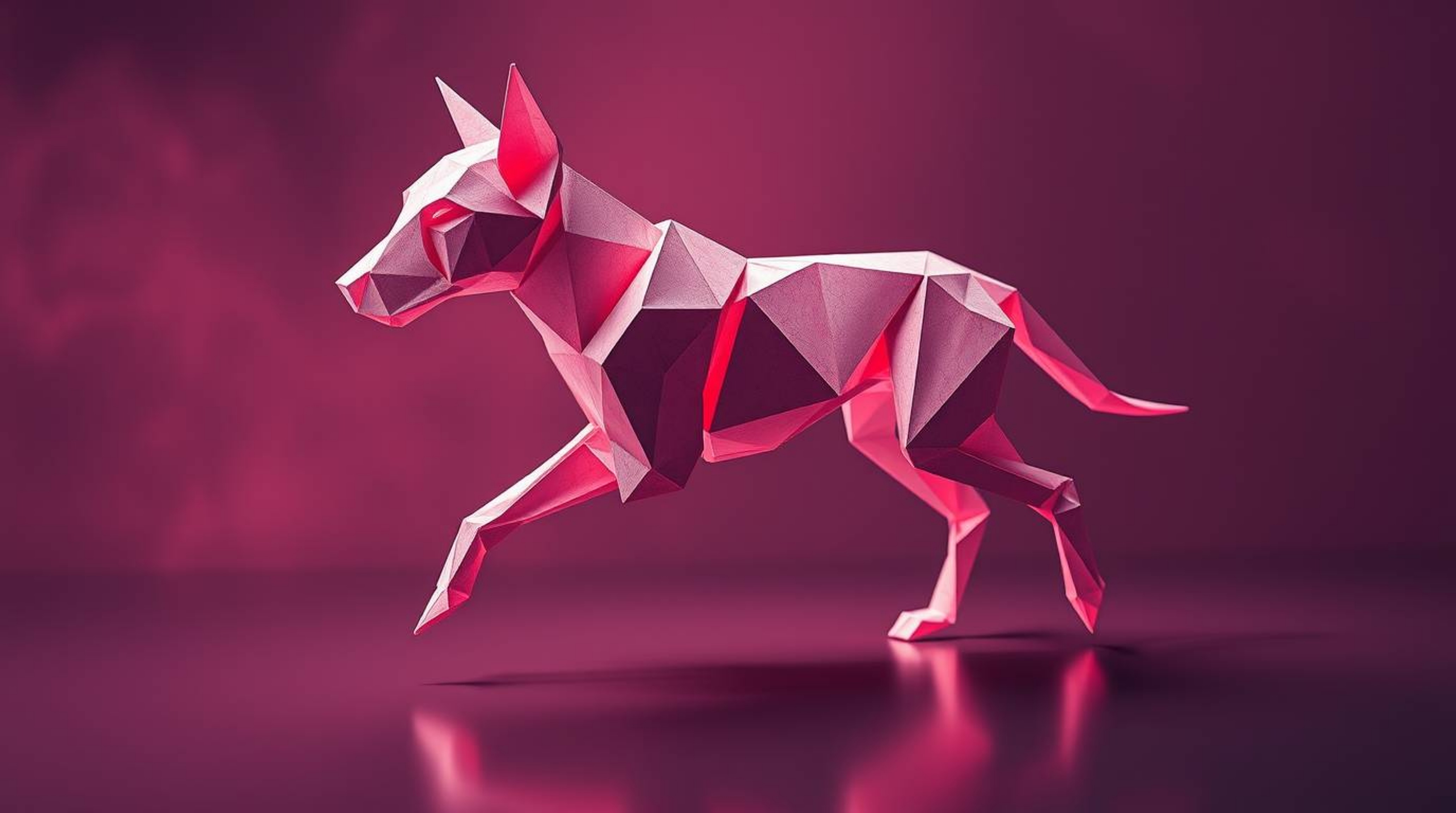 Experience the surreal beauty of a futuristic dog walking itself through the vastness of space, meticulously crafted in an in