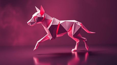 Experience the surreal beauty of a futuristic dog walking itself through the vastness of space, meticulously crafted in an in