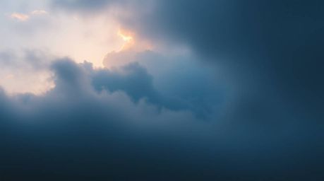 Experience an ethereal and spiritual ambiance amidst thick, foggy surroundings. Imagine thunderstorm clouds brilliantly illum