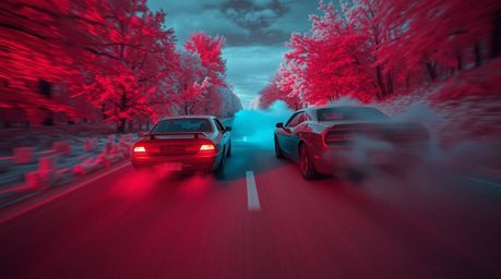 Immerse yourself in a surreal infrared world depicted in a high-contrast, low-key chase scene.  Experience the visual spectac
