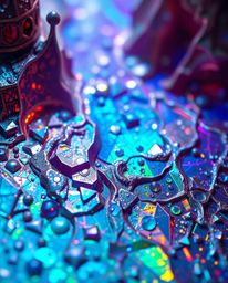 Experience the magic up close! This extreme macro photography showcases the iridescent details of a magical school brimming w