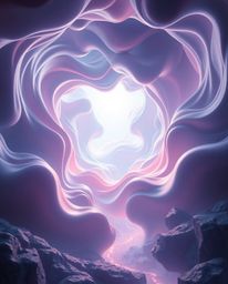 Explore a mesmerizing 3D illustration showcasing fluid shapes seamlessly morphing into one another in an endless loop.  This 