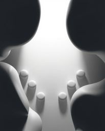Explore a classic yet futuristic art style with these 3D shapes bathed in contrasting black and white chiaroscuro lighting.  