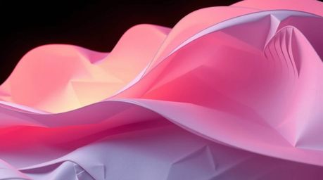 Experience the mesmerizing beauty of a fluid abstract wave rendered in an intricate origami style.  Dramatic cinematic lighti