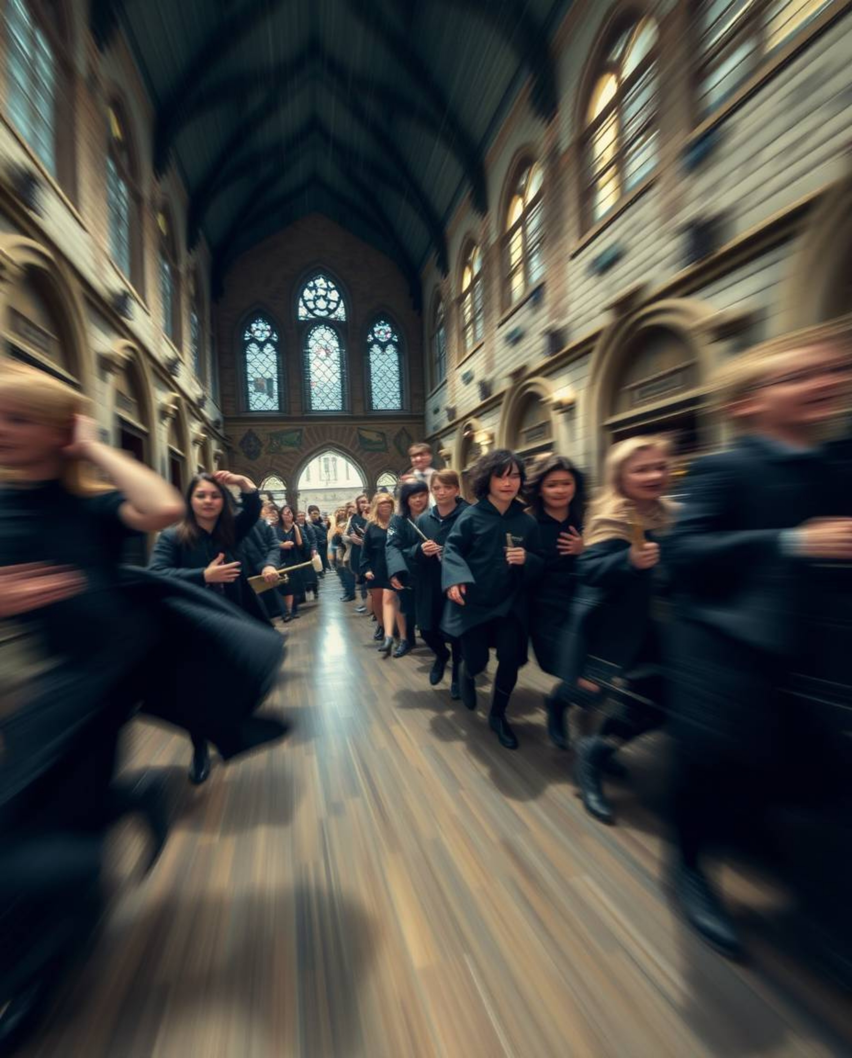 Capture the magic of a vibrant school filled with young wizards through dynamic motion and long exposure photography. Explore