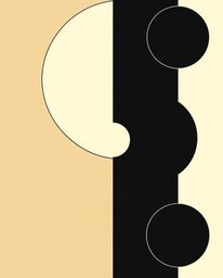 Explore the beauty of distinct split compositions with this minimalist geometric pattern inspired by the Bauhaus style. Featu