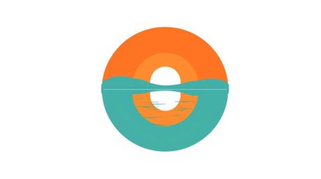 Inspired by the warm hues of terracotta and the cool tones of teal, this logo design features geometric shapes and clean line