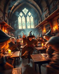 Immerse yourself in the enchanting world of a magical school brimming with young wizards. Witness dynamic action scenes bathe