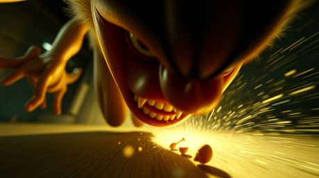 Experience an exhilarating, extreme macro close-up chase scene brought to life with exaggerated squash and stretch animation.