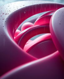 Explore a mesmerizing tight close-up featuring 3D shapes adorned with smooth gradient textures, rendered in a captivating fut