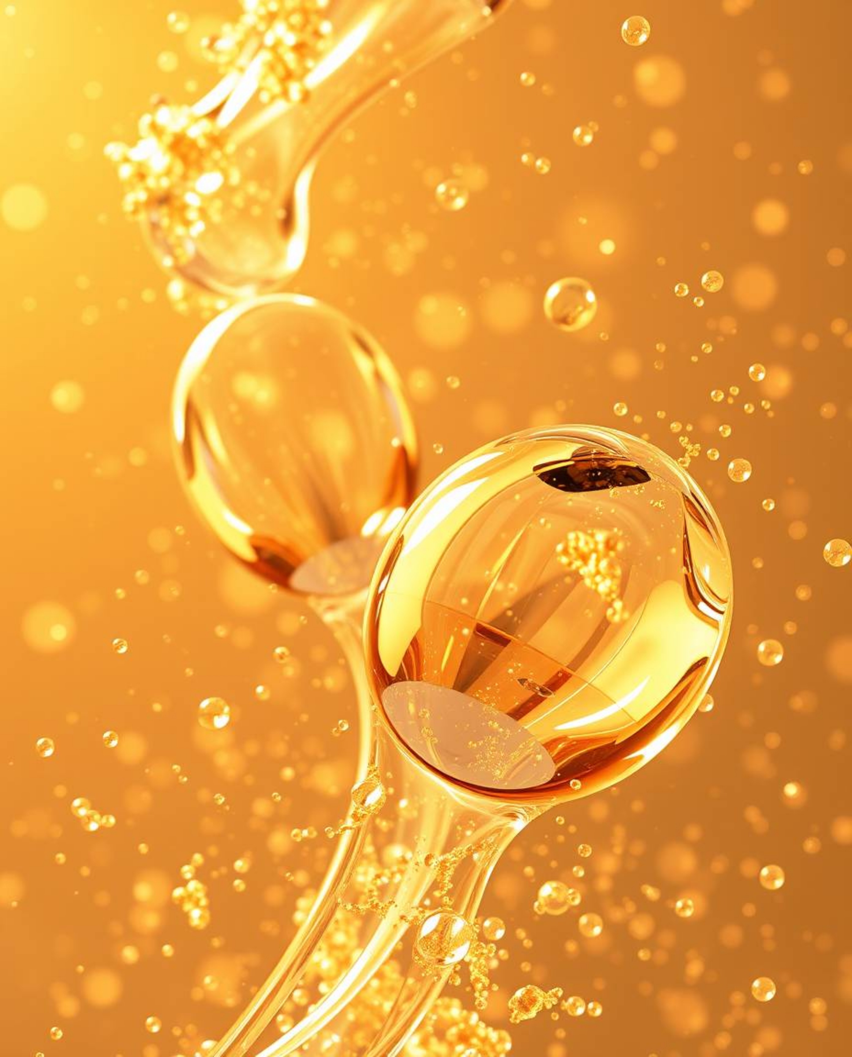 This high-resolution stock photo showcases glassy, fluid 3D shapes gracefully in motion, enveloped by a mesmerizing array of 
