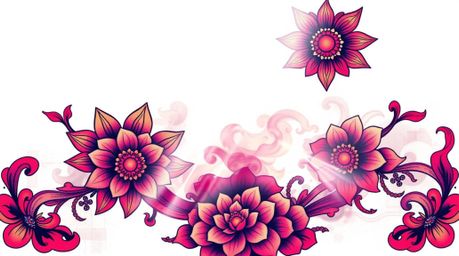 This vibrant retro-style traditional tattoo art print showcases a modern look with a gradient mesh pattern on a clean white b