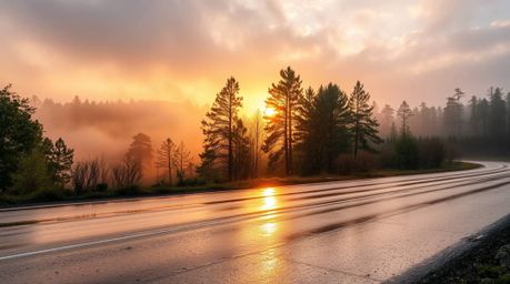 High-resolution photographs capturing the ethereal beauty of mist rising from a forest during the golden hour are highly soug
