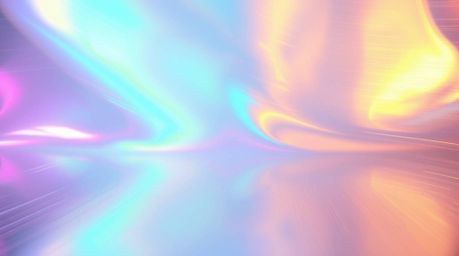 Explore the captivating world of iridescent gradients on metallic surfaces. This dynamic image showcases vibrant color shifts