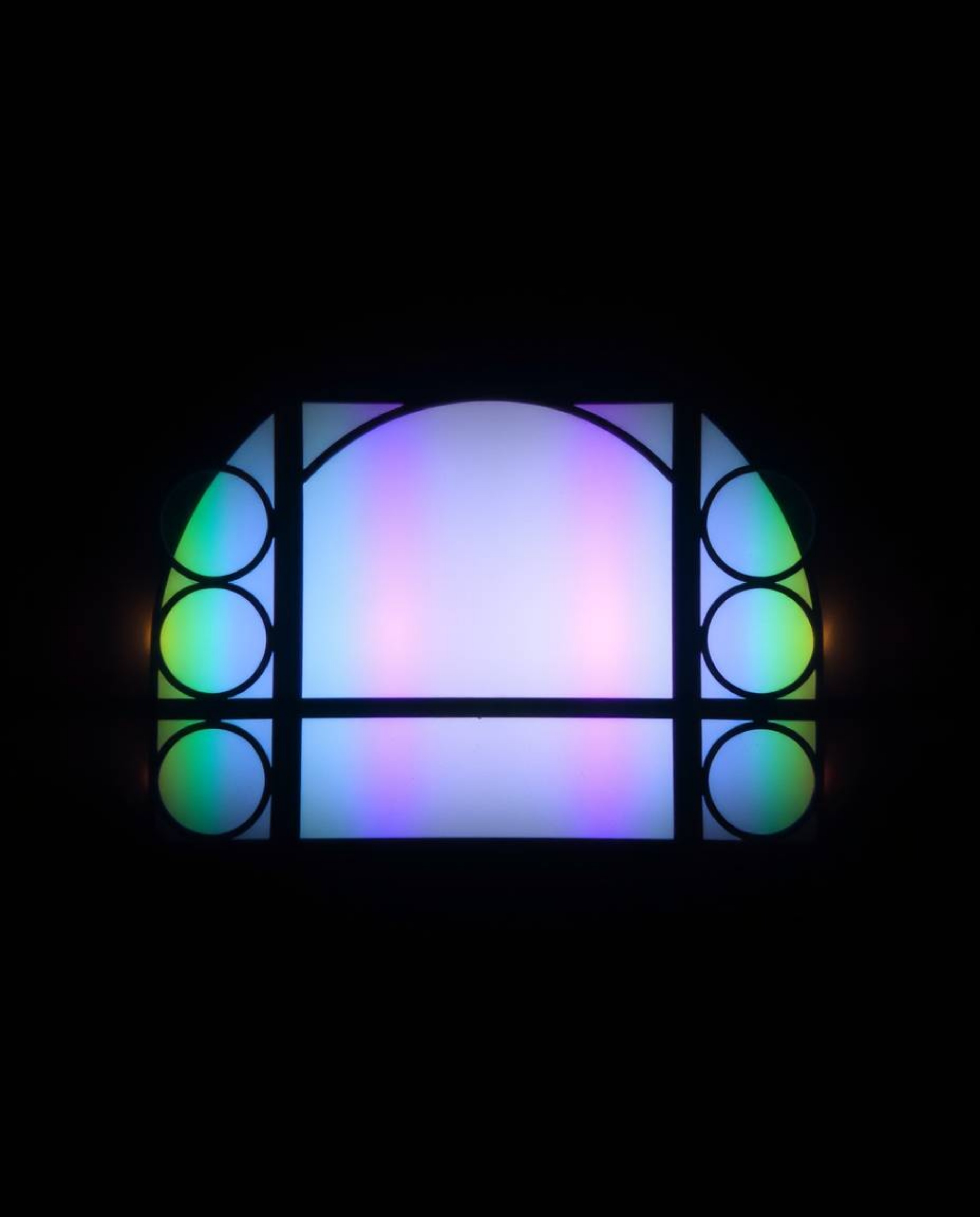 Discover a captivating minimalist geometric pattern in the Bauhaus style. Featuring iridescent colors and unsettling details 