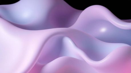 A captivating image showcasing a fluid abstract wave with a mesmerizing pastel gradient texture.  The smooth gradient transit