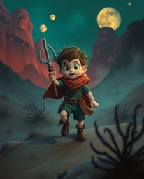 Embark on a thrilling desert adventure with a brave Disney-style hero. Experience a captivating blend of eerie, creepy atmos