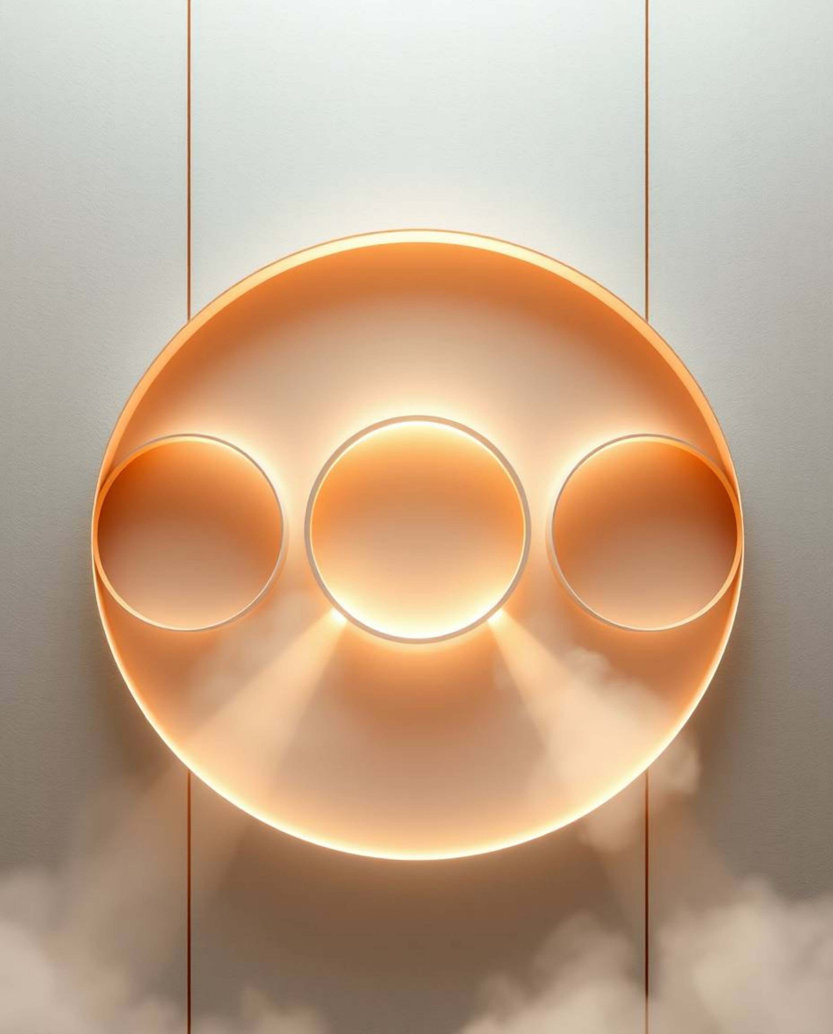 A graceful and elegant minimalist design featuring a geometric pattern of circles and lines in the Bauhaus style.  The image 