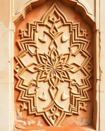 Explore a captivating blend of delicate watercolor artistry and historically accurate Islamic geometric patterns meticulously