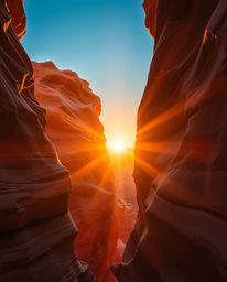 This image depicts a sunset illuminating sandstone cliffs in a canyon, uniquely showcasing adorable and charming features wit