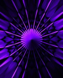This black and white image showcases a captivating deep ultraviolet geometric pattern in an optical illusion style. Evoking r