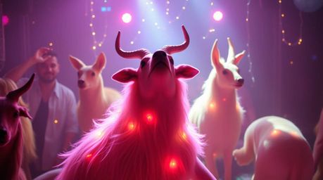 Experience an unforgettable animal dance party bathed in ethereal light and mystical vibes.  This unique event features dazzl