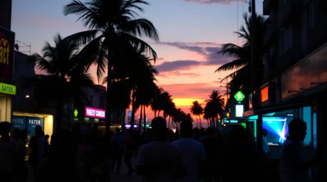 Explore captivating candid street photography with glowing bioluminescent colors and natural light effects, capturing vibrant