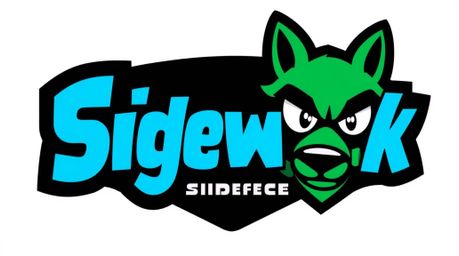 A vibrant and eye-catching logo design features a sarcastic animal sidekick with expressive eyes.  Rendered in clean geometri
