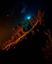 Explore the captivating world of underwater shipwrecks through extreme macro close-up photography. This image focuses on the 
