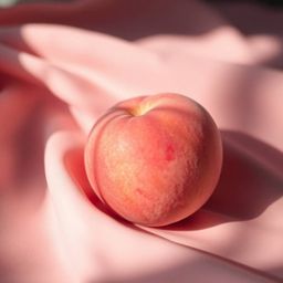 Immerse yourself in this creative light art image featuring a close-up, ASMR-inducing view of a soft, blushing pink peach res