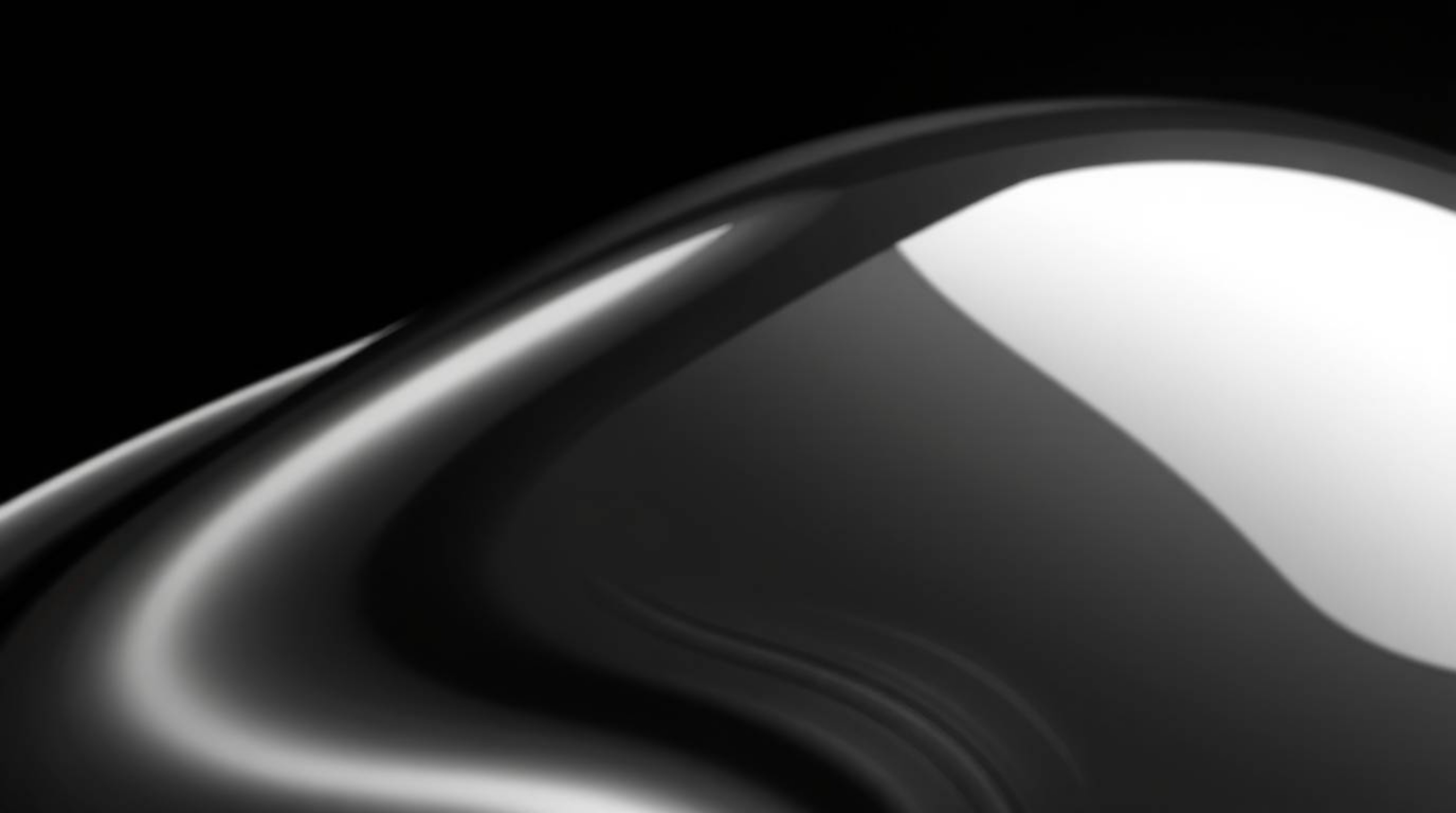 Explore a captivating futuristic sci-fi vision in this classic black and white image. A glass object reflects smooth gradient