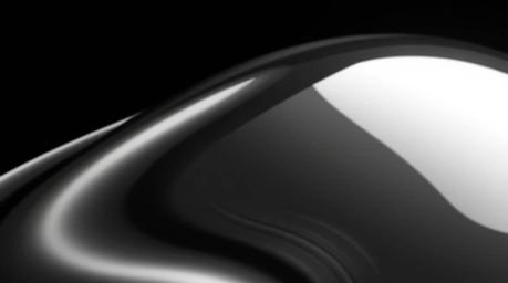 Explore a captivating futuristic sci-fi vision in this classic black and white image. A glass object reflects smooth gradient