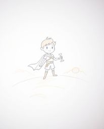 Experience a Disney-style adventure brought to life with a hand-drawn sketch aesthetic. Featuring a brave hero embarking on