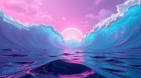 Experience a visual journey into a modern future with epic, amazing scenes. Witness fluid abstract waves rendered in mesmeriz