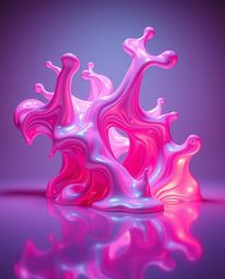 Experience the mesmerizing beauty of mystic and enchanting 3D sculptural fluid mercury shapes. Bathed in studio lighting, the
