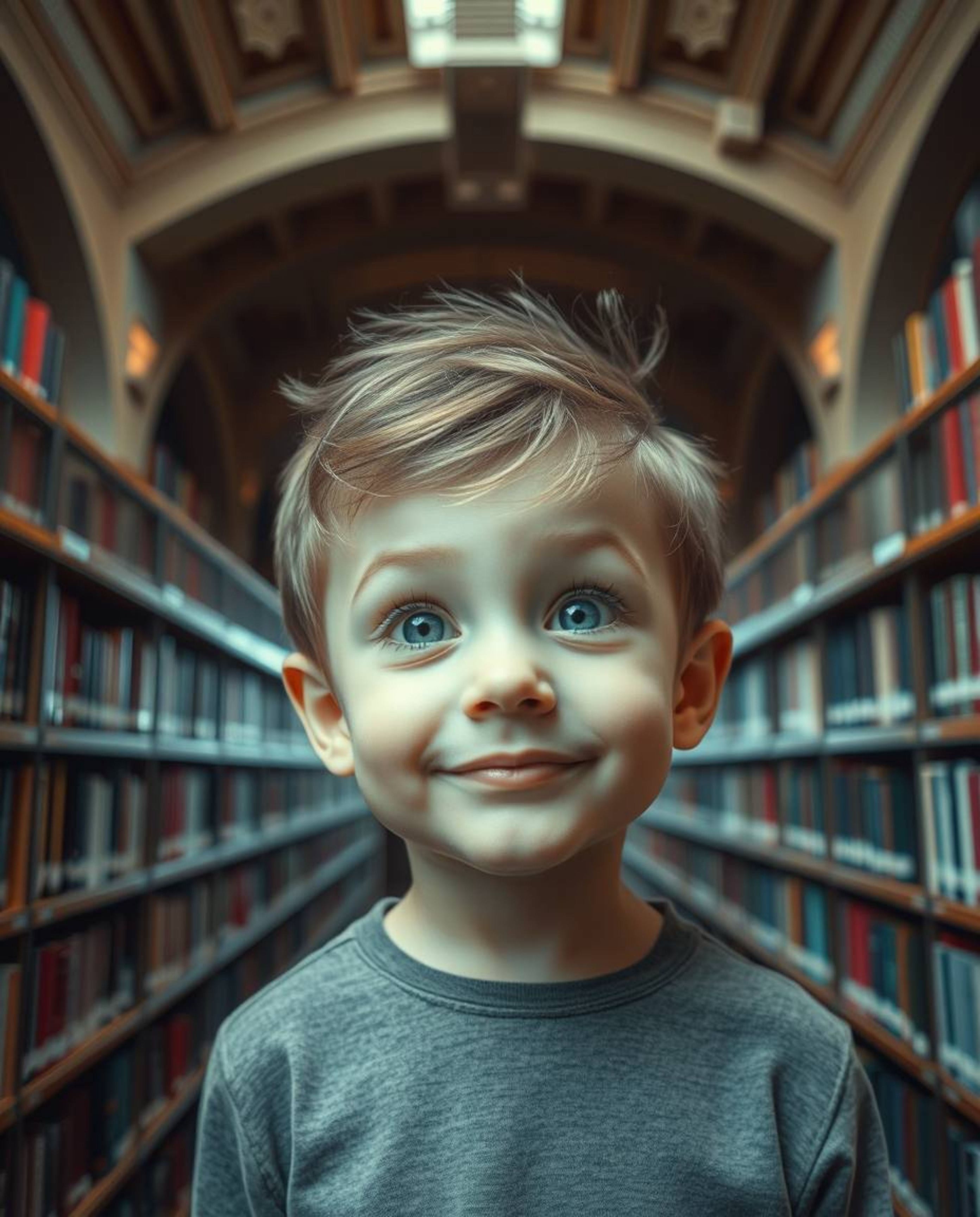 Precise architectural color photography captures the enchanting moment of an adorable person with charming features discoveri