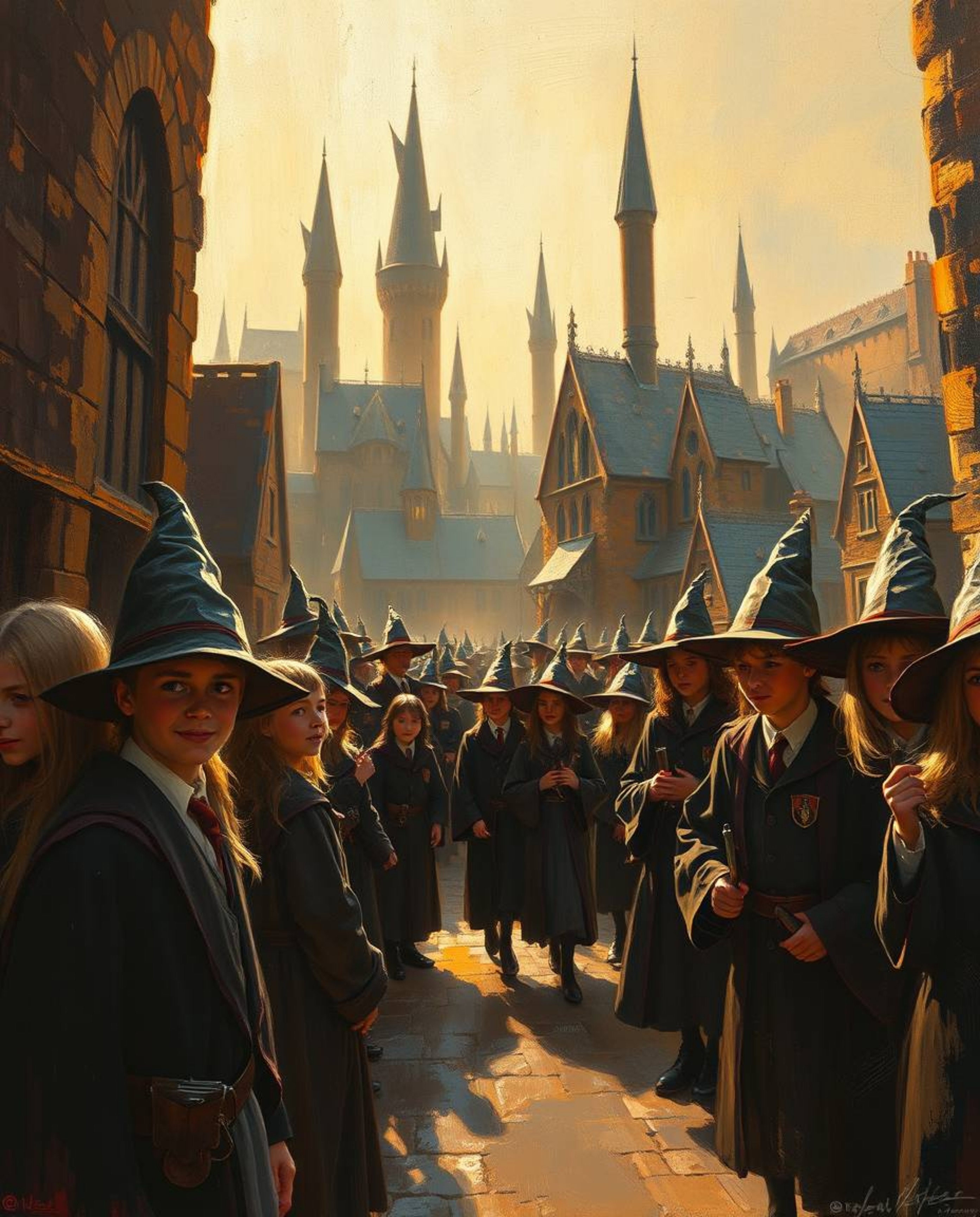 Immerse yourself in the enchanting world of classic oil painting meets cinematic artistry. This collection features dramatic 
