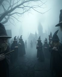 Explore an enchanting world through an extreme macro close-up of a magical school teeming with young wizards. The scene is s