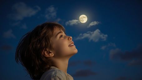 Capture a tender moment of innocence and magic with this high-resolution, professionally lit stock photo. A peaceful and sere
