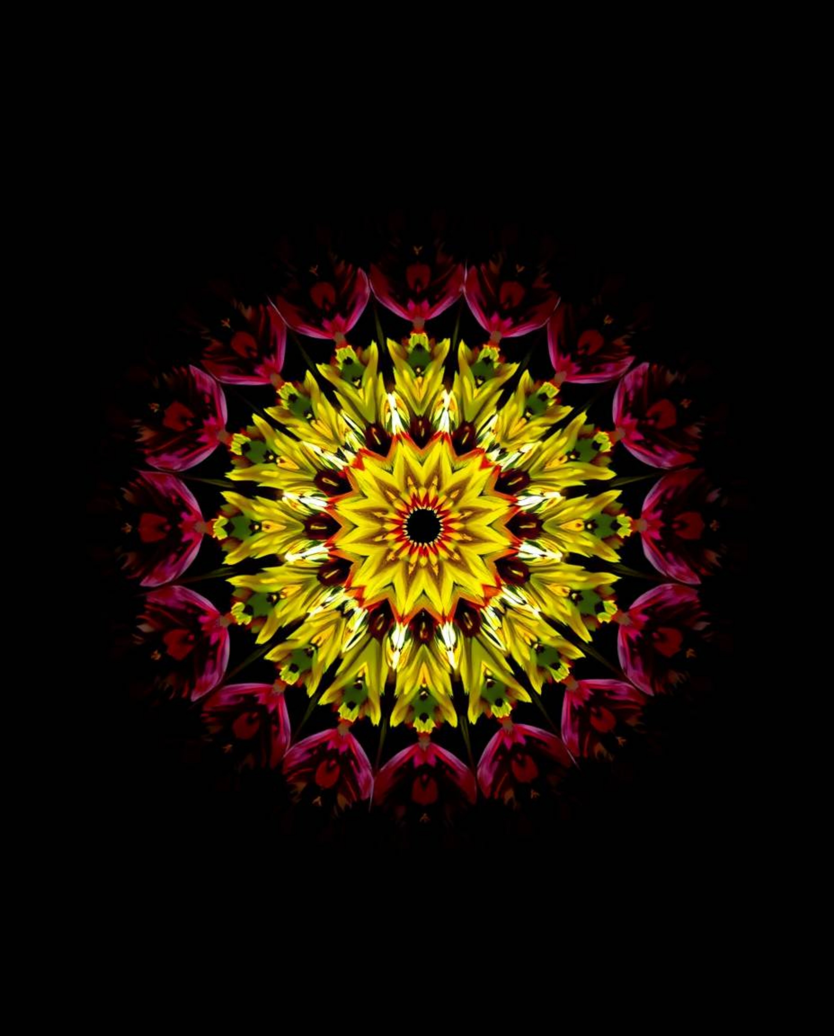 Discover stunning fine art photography featuring a low-angle perspective of a geometric floral mandala. This image showcases 