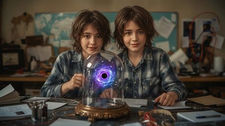 A vibrant, cinematic photograph captures the magic and unpredictability of scientific experimentation in a whimsical, Pixar-i