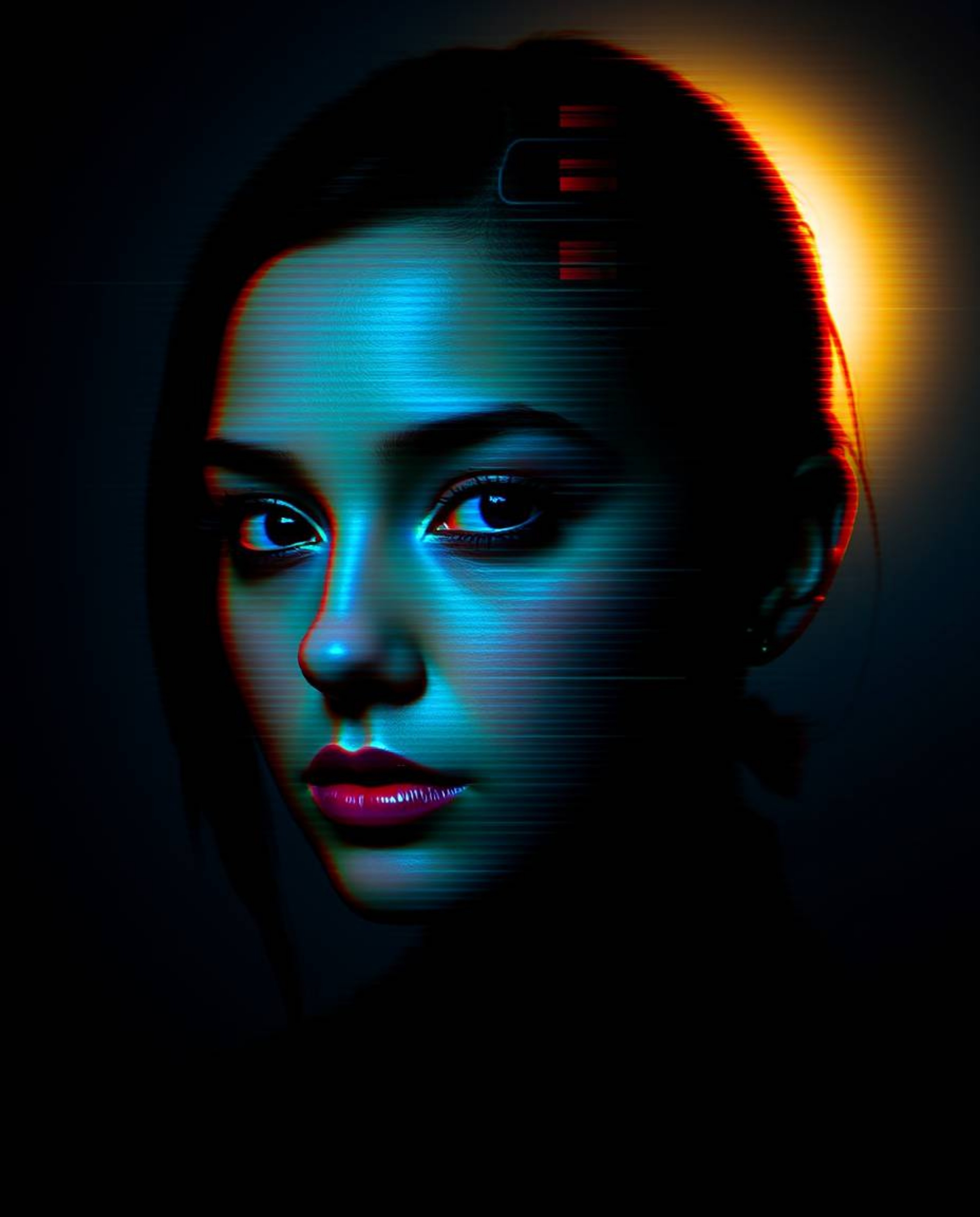 Discover stunning digital glitch art portraits featuring a corrupted data aesthetic.  These pieces utilize a pixelated style 