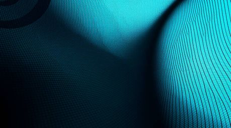 A captivating abstract poster design featuring a rich, deep teal gradient mesh pattern.  This modern artwork boasts a luxurio