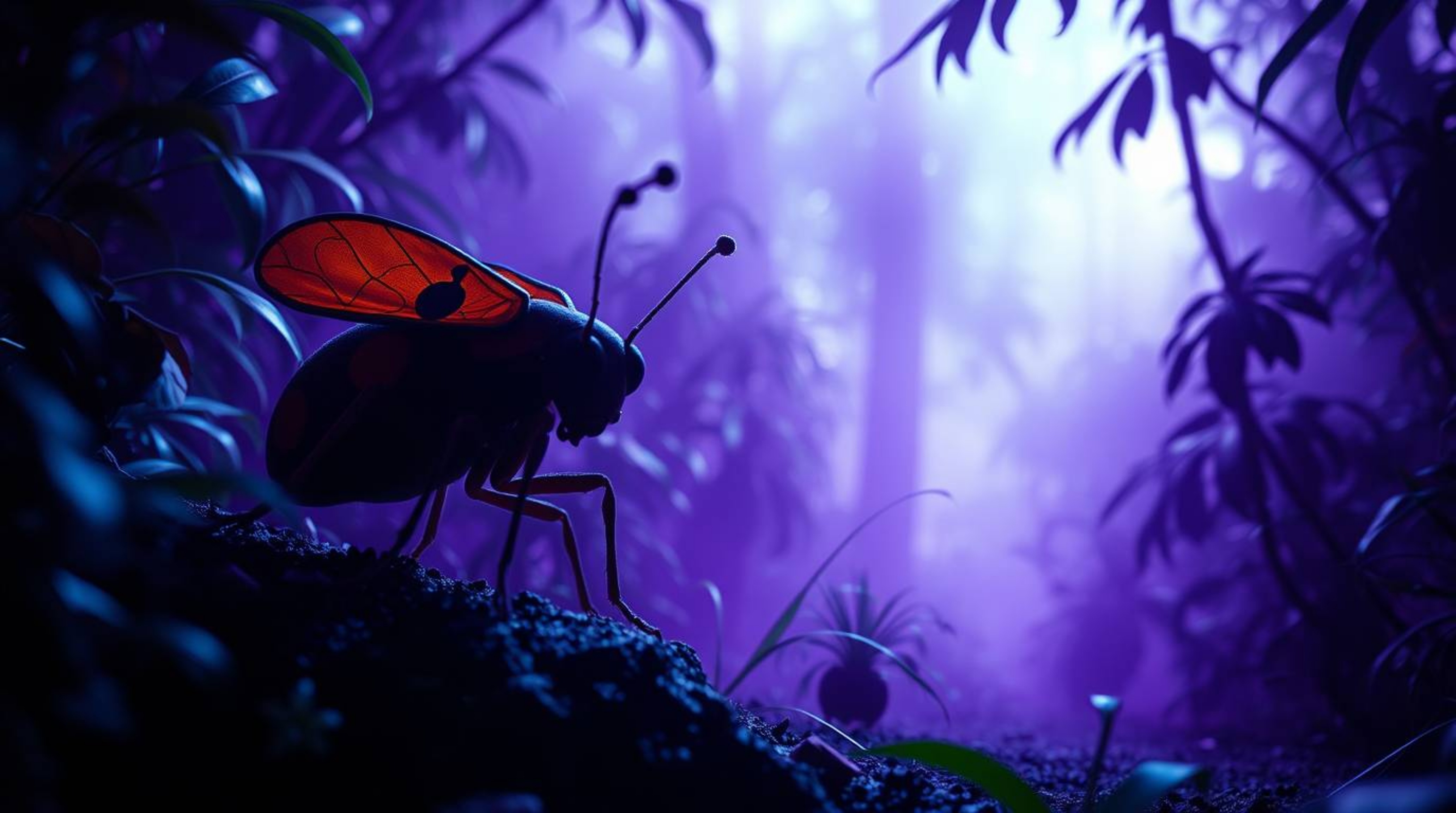 Embark on an immersive journey with a bug-sized hero navigating a vibrant backyard jungle.  Experience stunning visuals featu