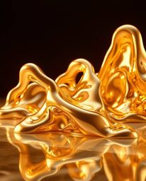 Immerse yourself in the captivating world of sculptural 3D fluid mercury shapes, brought to life with a reflective surface an