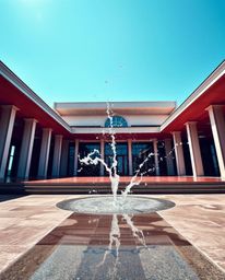 Explore a collection of architectural color photographs featuring dynamic splashes, sharp lines, and detailed structures capt